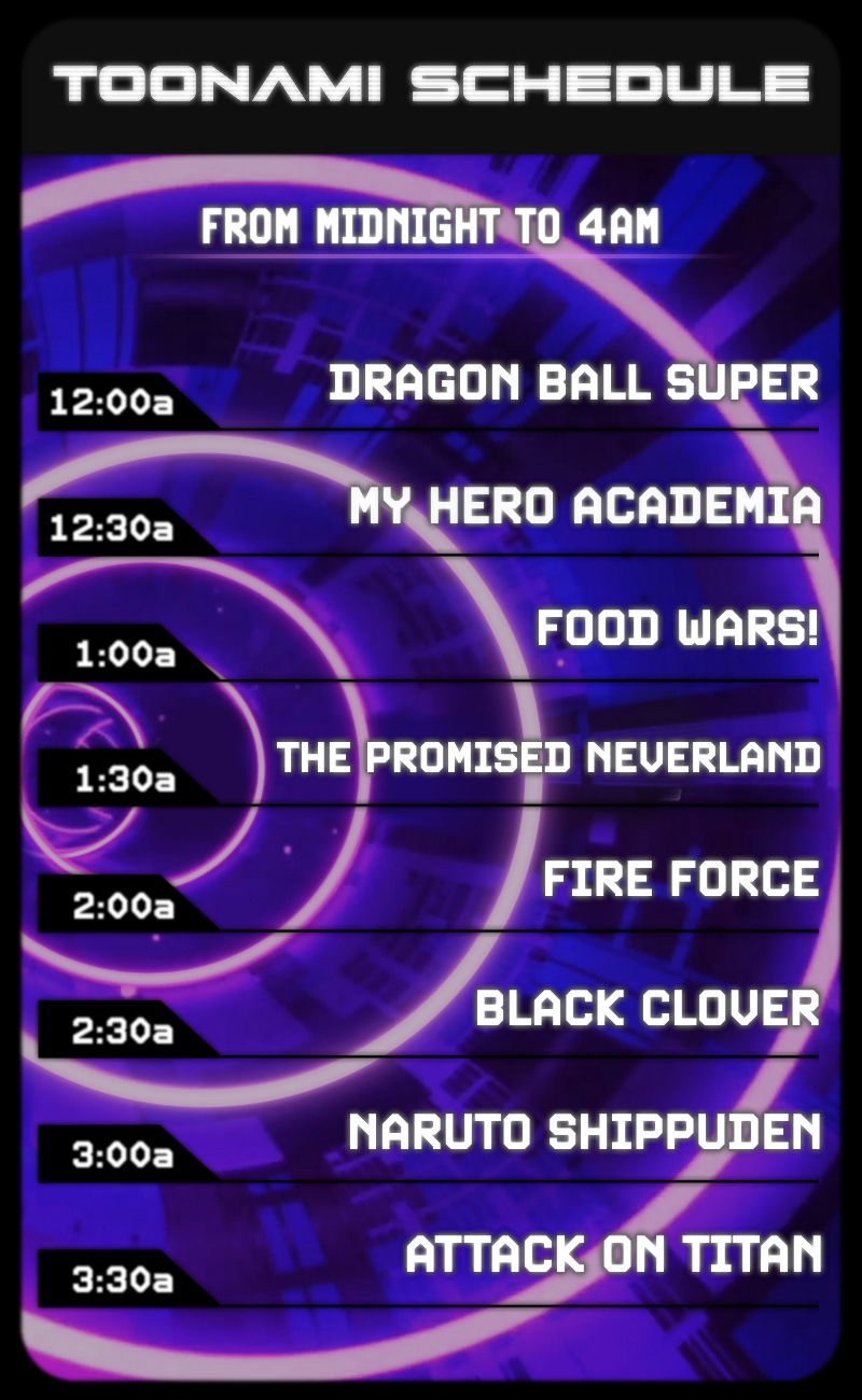 SCHEDULE SITE Toonami Squad